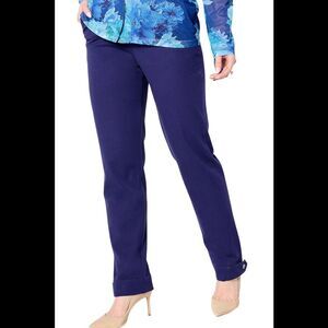 Isaac Mizrahi Live! Women's 24/7 Stretch Full Length Pants Cadet Navy - Regular